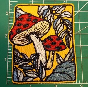 2/$10 Colorful Trippy Mushroom Embroidered Patch